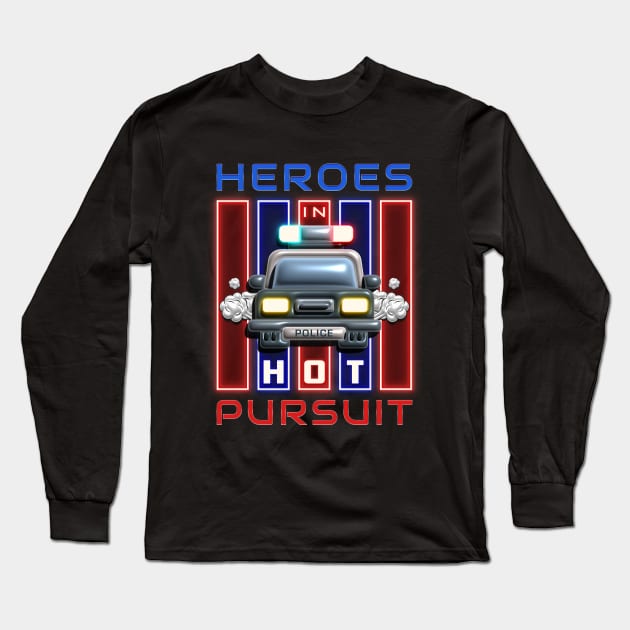 Police Car Long Sleeve T-Shirt by The Design Deck